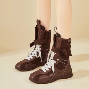 Women Shoes Lace Up Boots